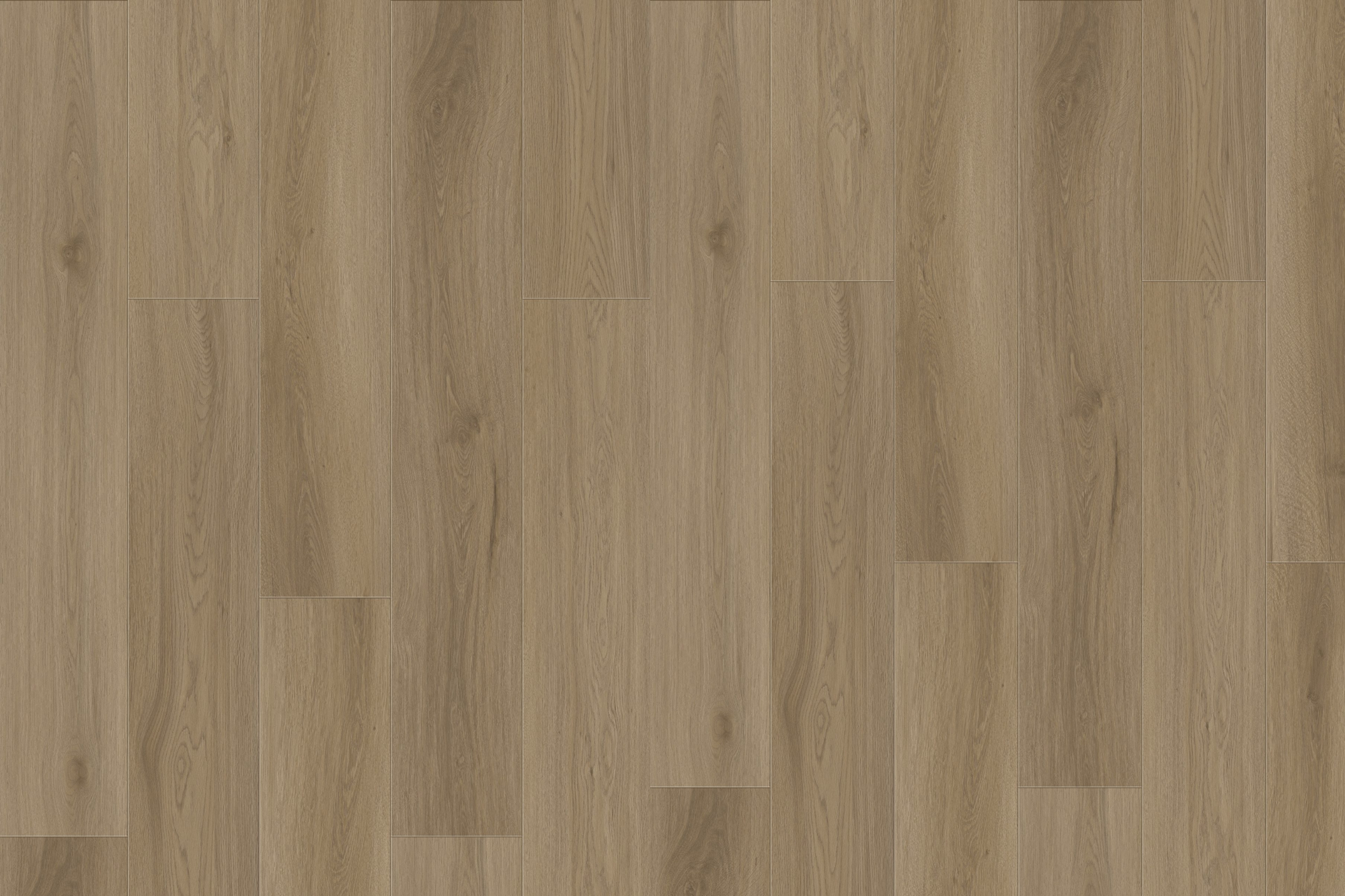 7mm Pale Oak Hybrid Flooring in modern living room with natural light