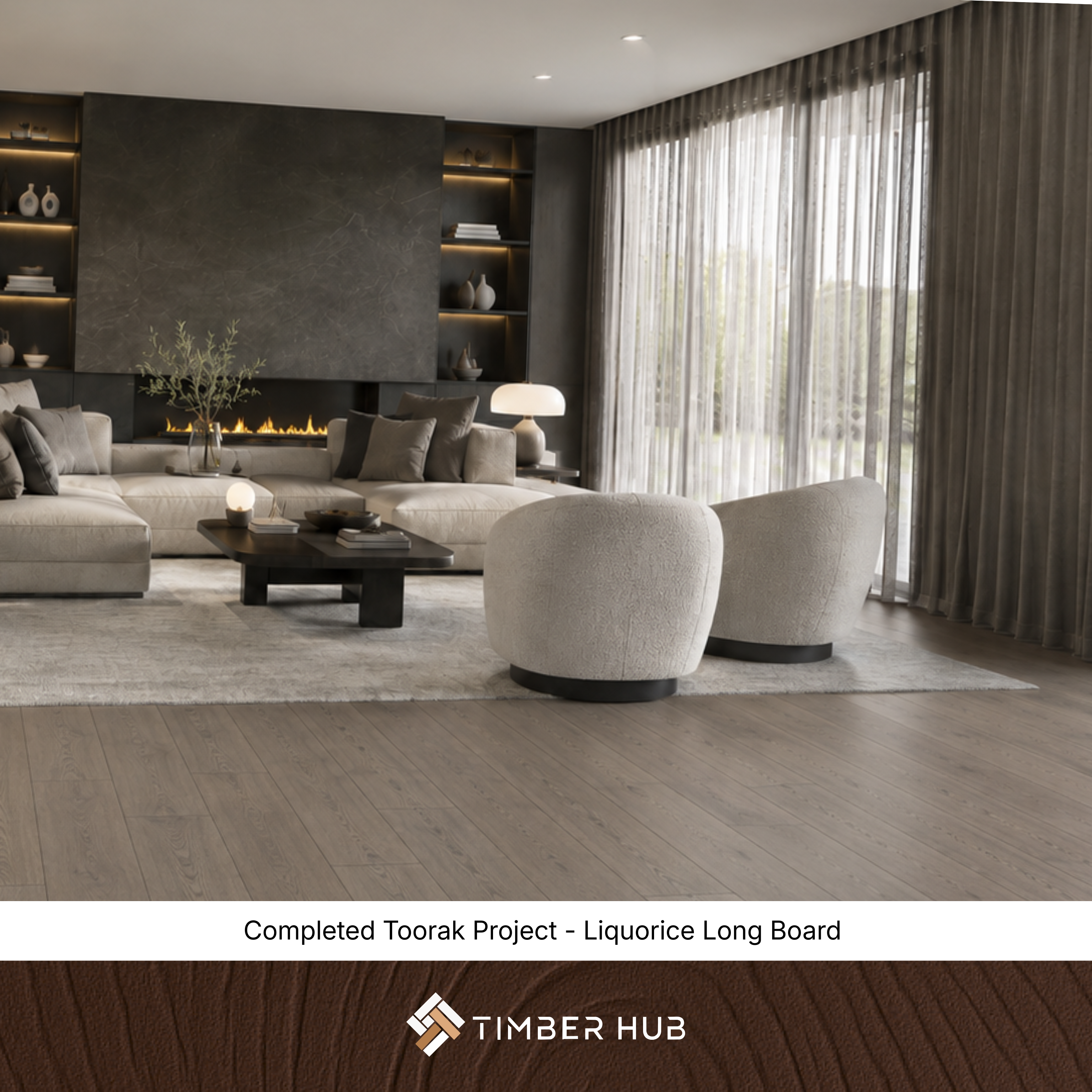 Timber Flooring Long Board | Liquorice 1900 x 192 x 14/3mm