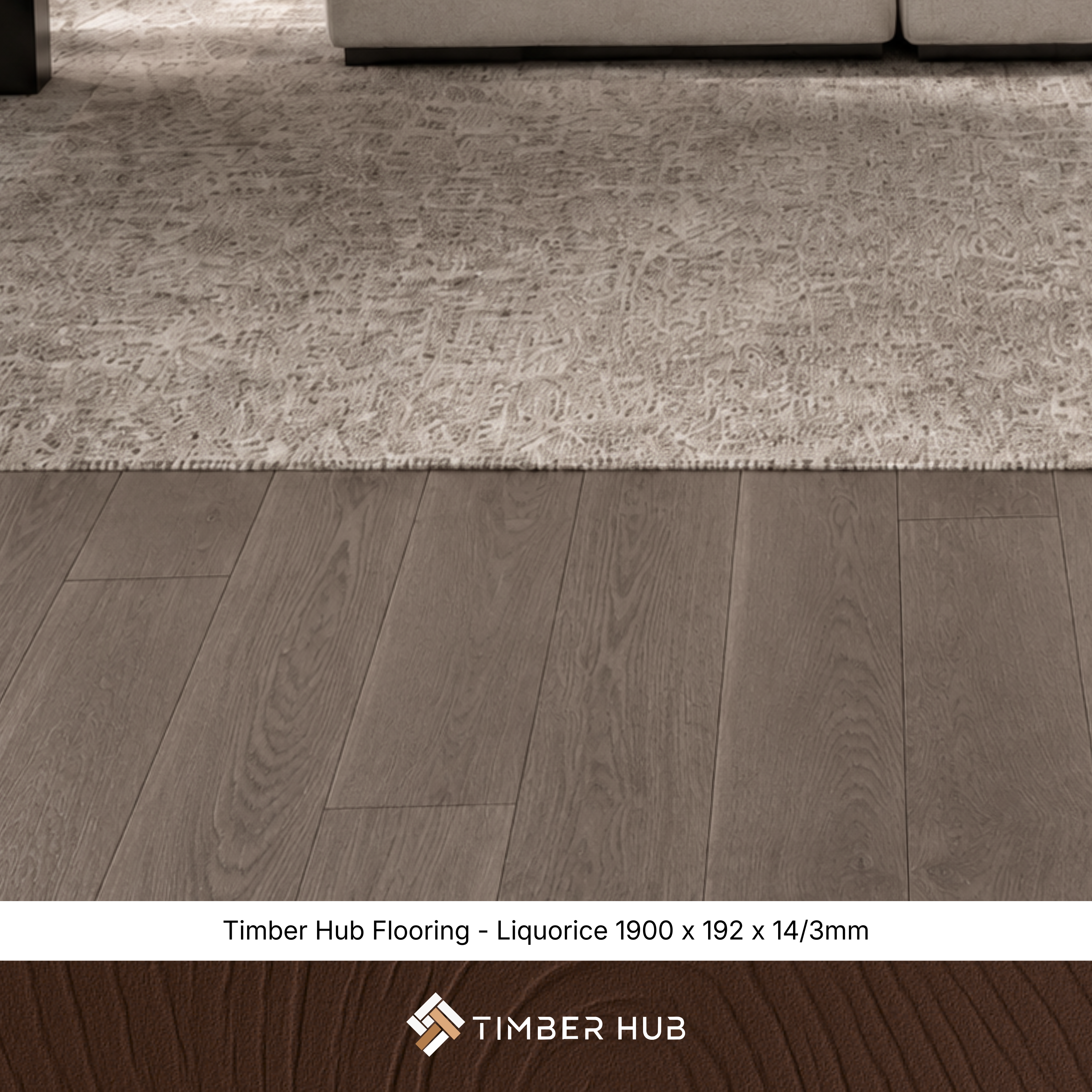 Timber Flooring Long Board | Liquorice 1900 x 192 x 14/3mm